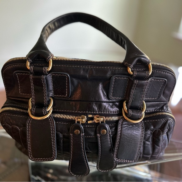 Chloe Quilted Bay Satchel Top Handle Bag - Picture 2 of 9